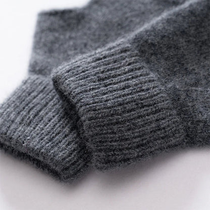 Practical women's soft wool fingerless knit gloves, excellent for warmth while maintaining dexterity.
