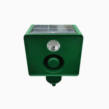 Garden & farm protection with solar animal repellent. Loud alarm & flashing light deter wildlife.
