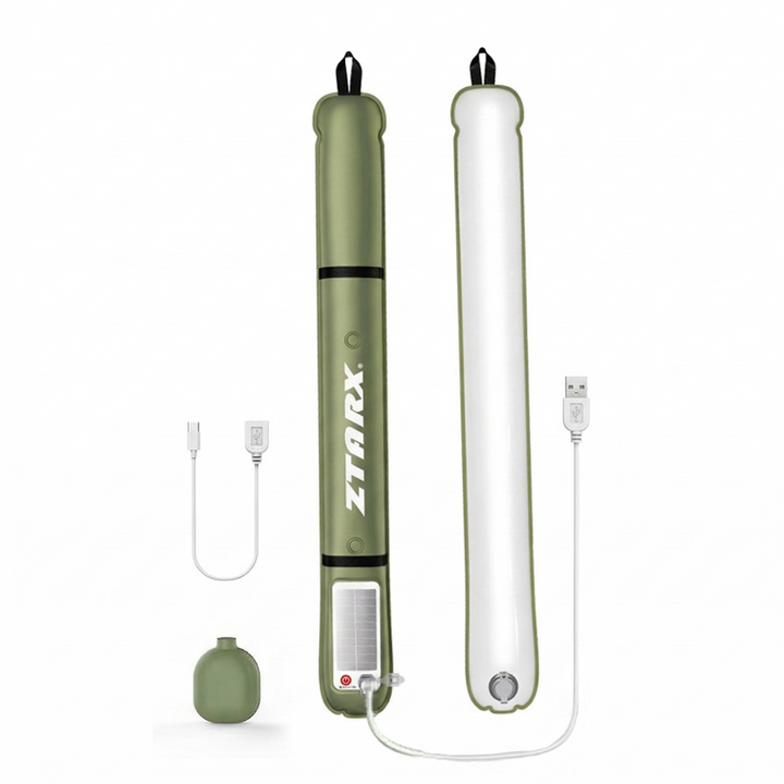 Unisex solar inflatable lantern, versatile LED light for any outdoor use.