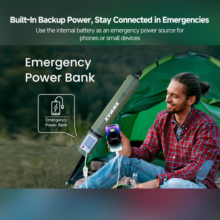 Compact solar light, ideal for backpacking and outdoor lighting needs.
