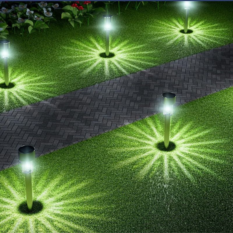 Decorative solar garden light in black finish, perfect for sustainable outdoor decor and warm ambiance.