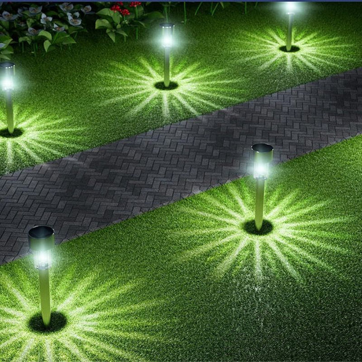 Decorative solar garden light in black finish, perfect for sustainable outdoor decor and warm ambiance.