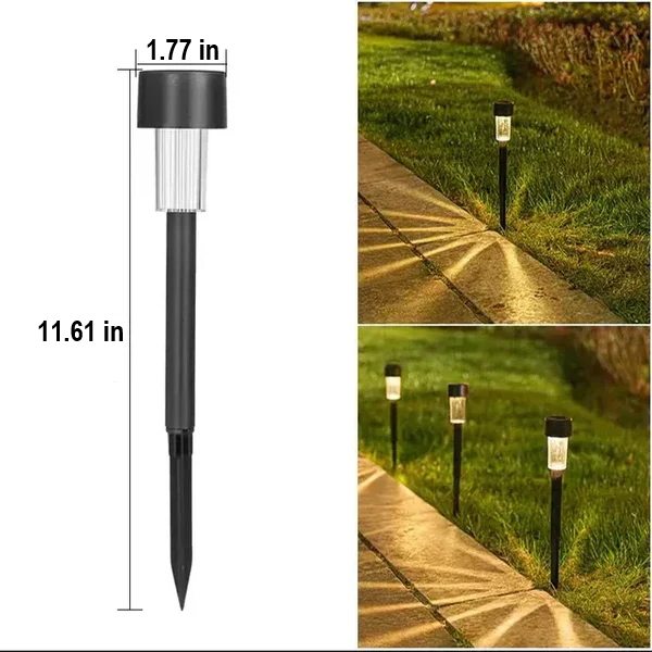 Energy-efficient solar garden lights. Warm LED glow for charming outdoor lighting & sustainable decor.