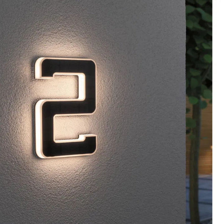 Bright solar LED house number clearly visible for delivery drivers & visitors at your front door.