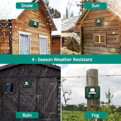 Multi-animal solar ultrasonic repeller, humane and motion-activated for comprehensive garden protection outdoors.