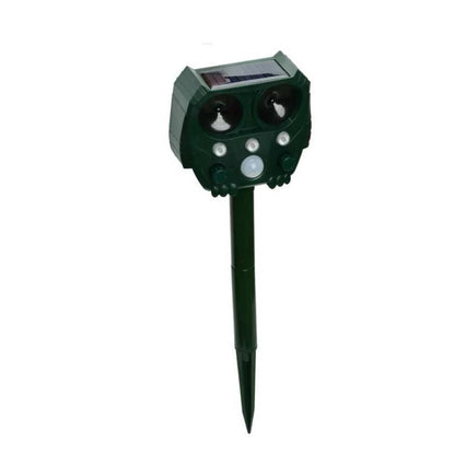 Powerful solar ultrasonic animal deterrent for outdoor use, offering 24/7 pest protection.