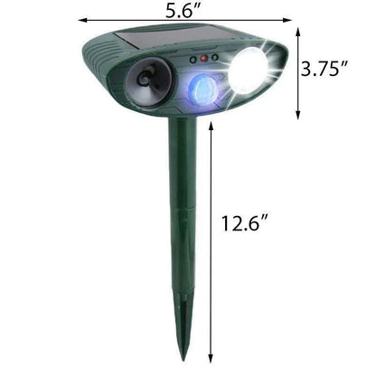 Yard & garden protection: Solar ultrasonic chipmunk repeller, a humane and effective wildlife deterrent.