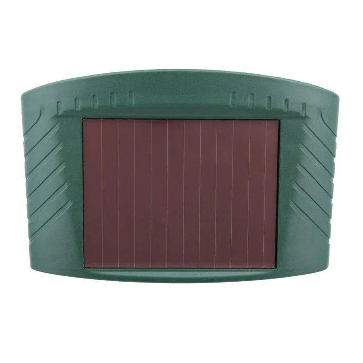 All-weather solar ultrasonic deer & pest deterrent, ensuring year-round garden safety from wildlife.