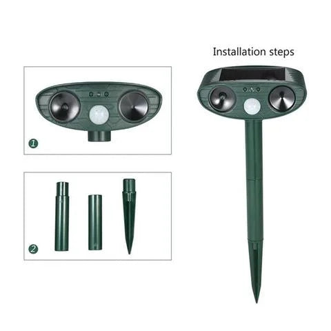 Premium solar ultrasonic animal repeller, protecting your garden and yard from deer & pests effectively.