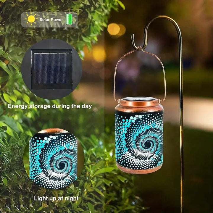 Weather-resistant Solara modern garden lamp, decorative outdoor lighting for ambient patio & exterior landscape.