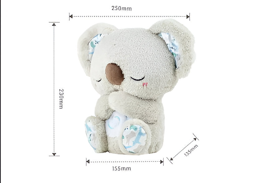 Calming Koala plush, a perfect soothing gift with lights, music & breathing for all ages.