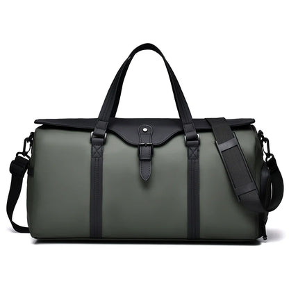 Premium unisex travel duffle bag, a stylish weekend bag & carry-on for sophisticated, organized short trips.