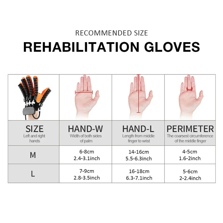 Electric hand rehabilitation glove for stroke recovery. Enhances finger exercise, flexibility, and circulation.