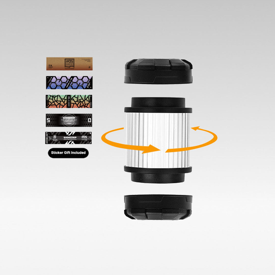 Compact and powerful Spin-Glow LED lantern, an indispensable piece of hiking equipment