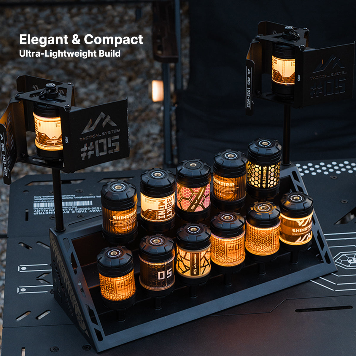 Traverseon Spin-Glow, a versatile rechargeable camping light, ideal for tents & hiking equipment