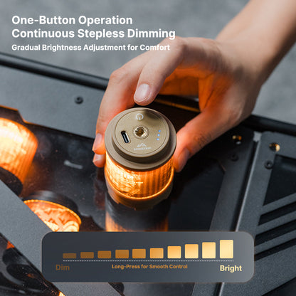 Durable Spin-Glow camping light, portable and rechargeable for all your outdoor lighting needs