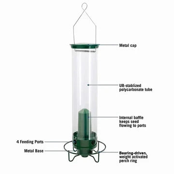 Robust squirrel proof wild bird feeder, a great addition for garden bird feeding and wildlife.
