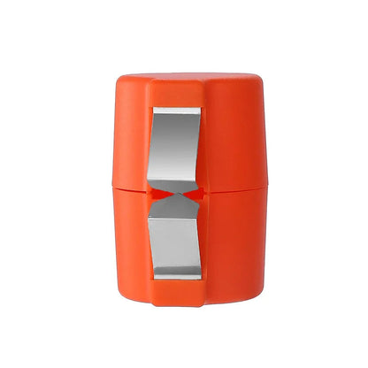 Mess-free egg cracker & separator kitchen tool. Durable stainless steel gadget for easy breakfast cooking.