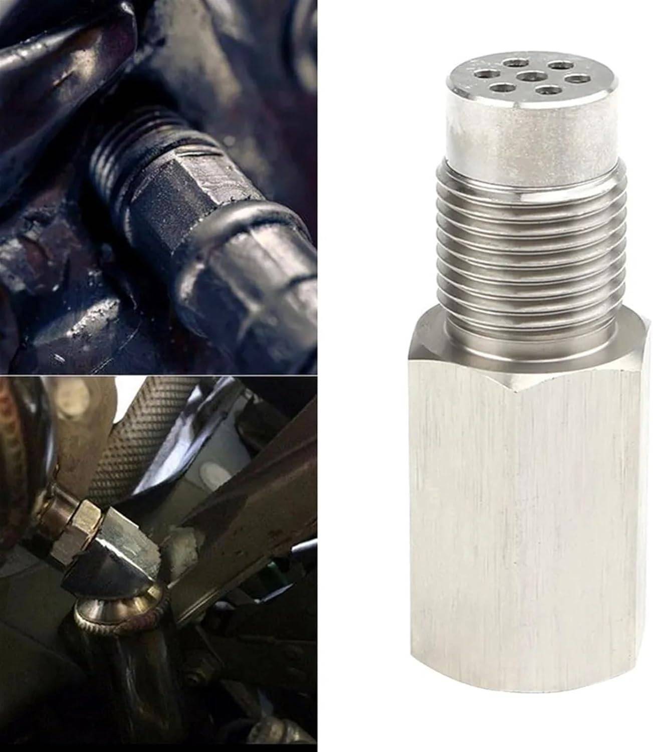 Universal O2 sensor CEL fix adapter, mini catalytic converter for exhaust system. Stops check engine light.