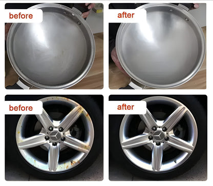 Advanced stainless steel scratch & rust remover. Polishes metal surfaces, restoring original shine for home use.