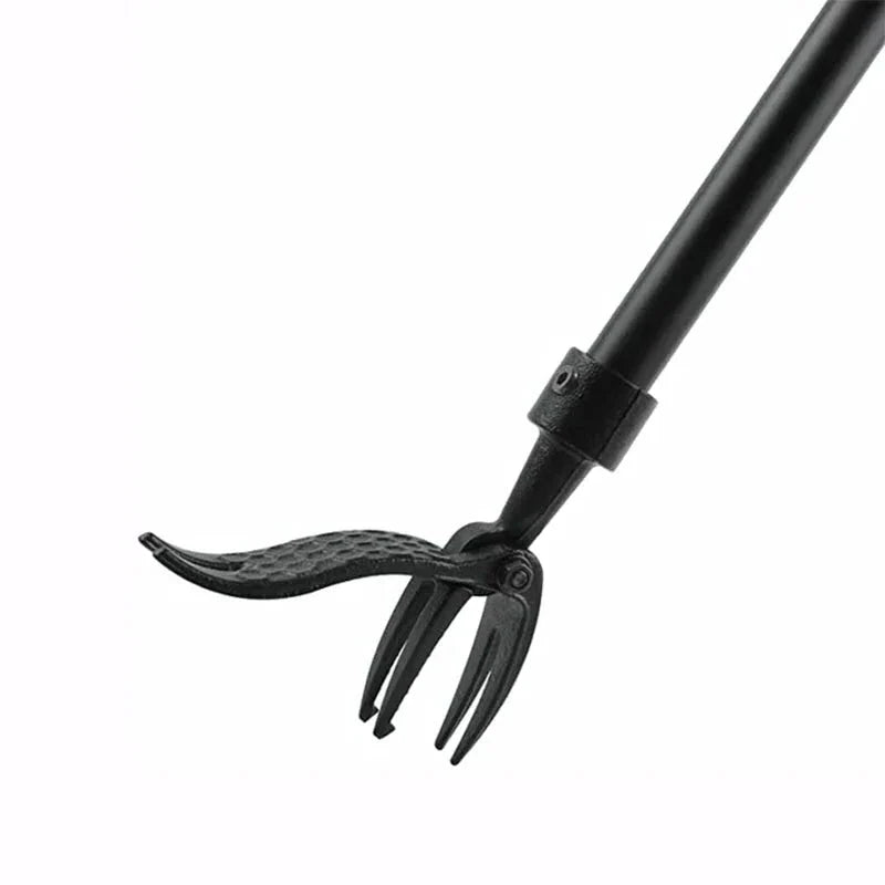 Adjustable long handle stainless steel weed puller, a durable gardening tool for effective lawn and garden weed removal.