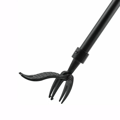 Adjustable long handle stainless steel weed puller, a durable gardening tool for effective lawn and garden weed removal.