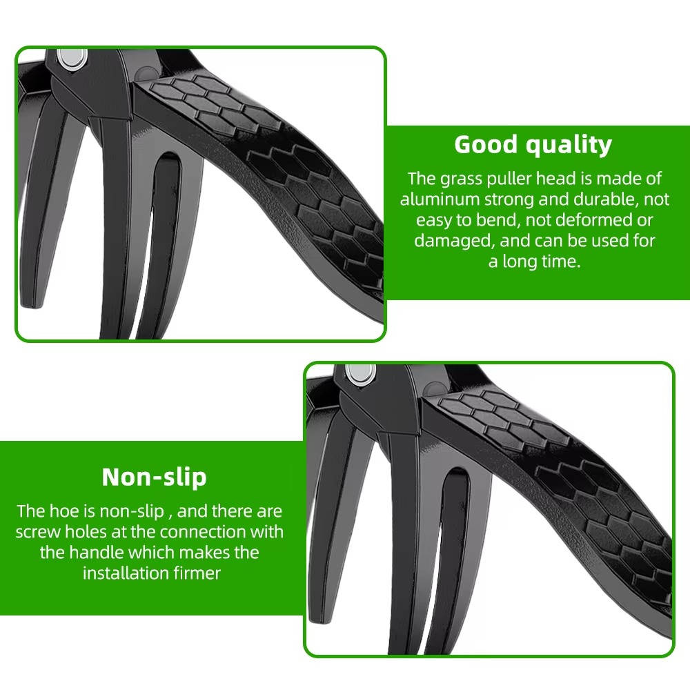 Durable stand up weed puller tool, ideal for root removal & easy yard maintenance without bending.