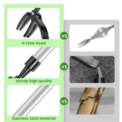 Garden tool: stand up weed puller. Quickly removes dandelions & deep roots without back strain.