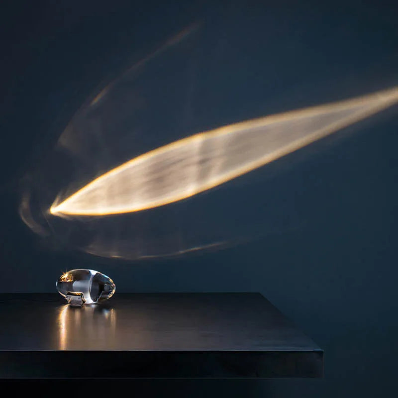 Elegant StarGlow Crystal Eye LED Table Lamp, creating a serene, celestial mood light for home decor.