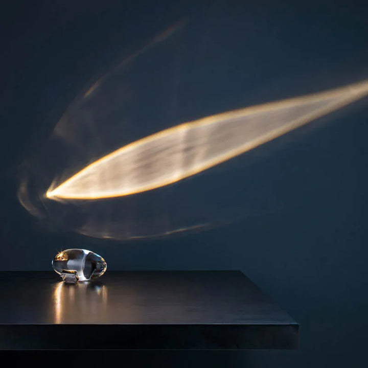 Elegant StarGlow Crystal Eye LED Table Lamp, creating a serene, celestial mood light for home decor.