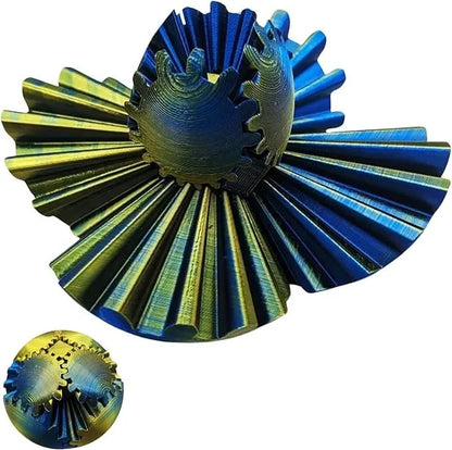 Handheld Steampunk Rotating Gear Ball Fidget Toy. Relieves stress, anxiety & improves focus for adults & teens.