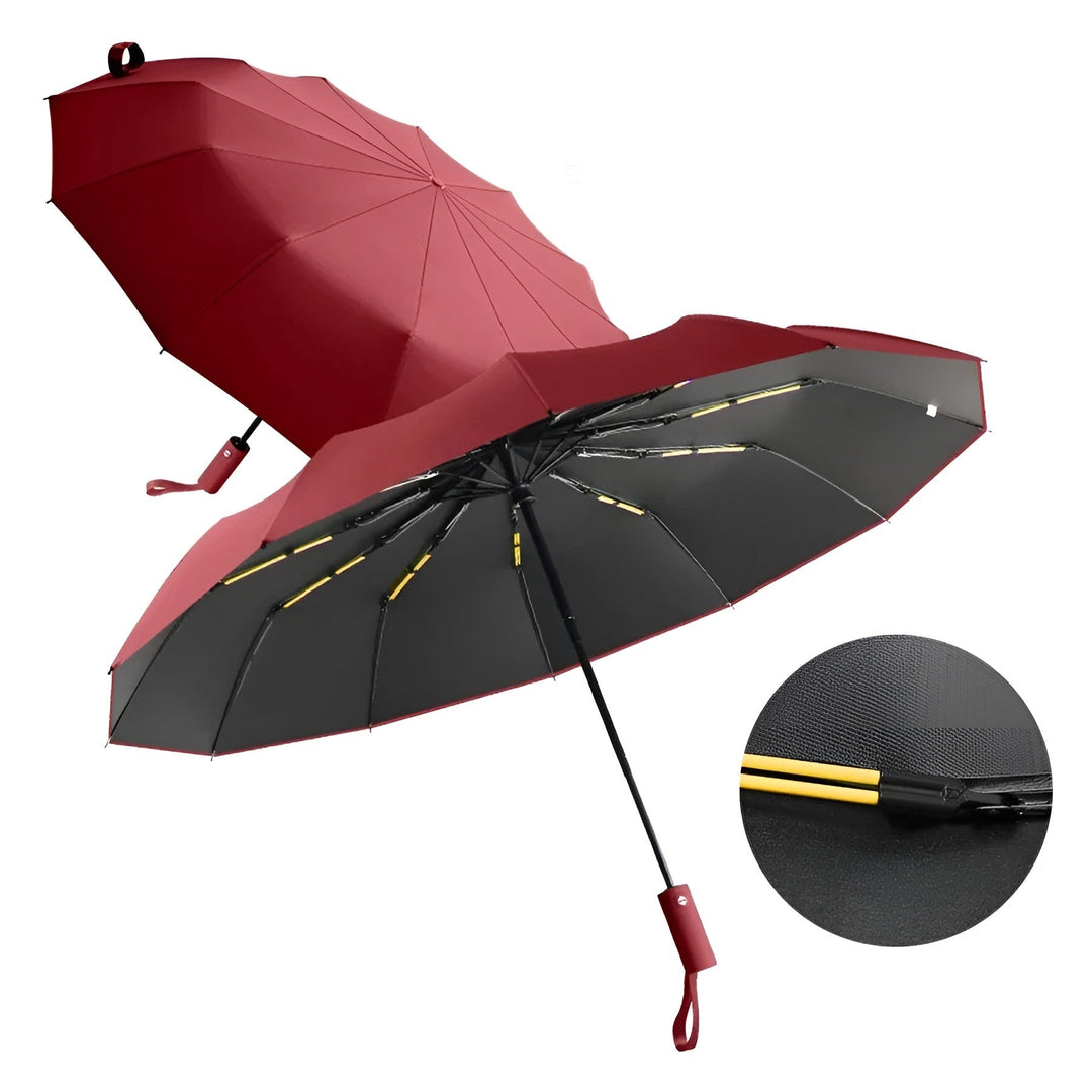 Ultra-compact StormShield folding umbrella, easy to store & carry for daily use in any weather.