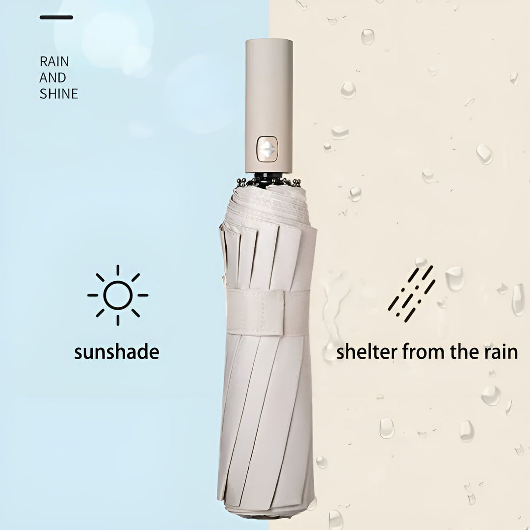 Unisex StormShield umbrella with excellent UV protection, ideal for sunny days & light rain.