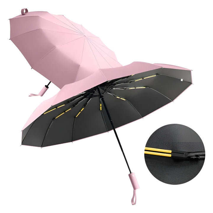 StormShield automatic folding umbrella, offers robust rain & UV protection for all users.