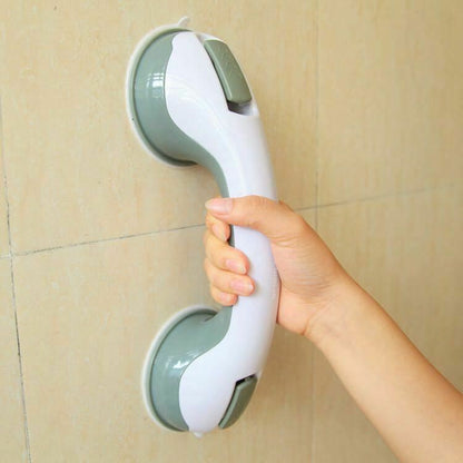 Sturdy suction grab bar for shower safety & fall prevention. Ideal bathroom mobility aid for elderly & handicap support.