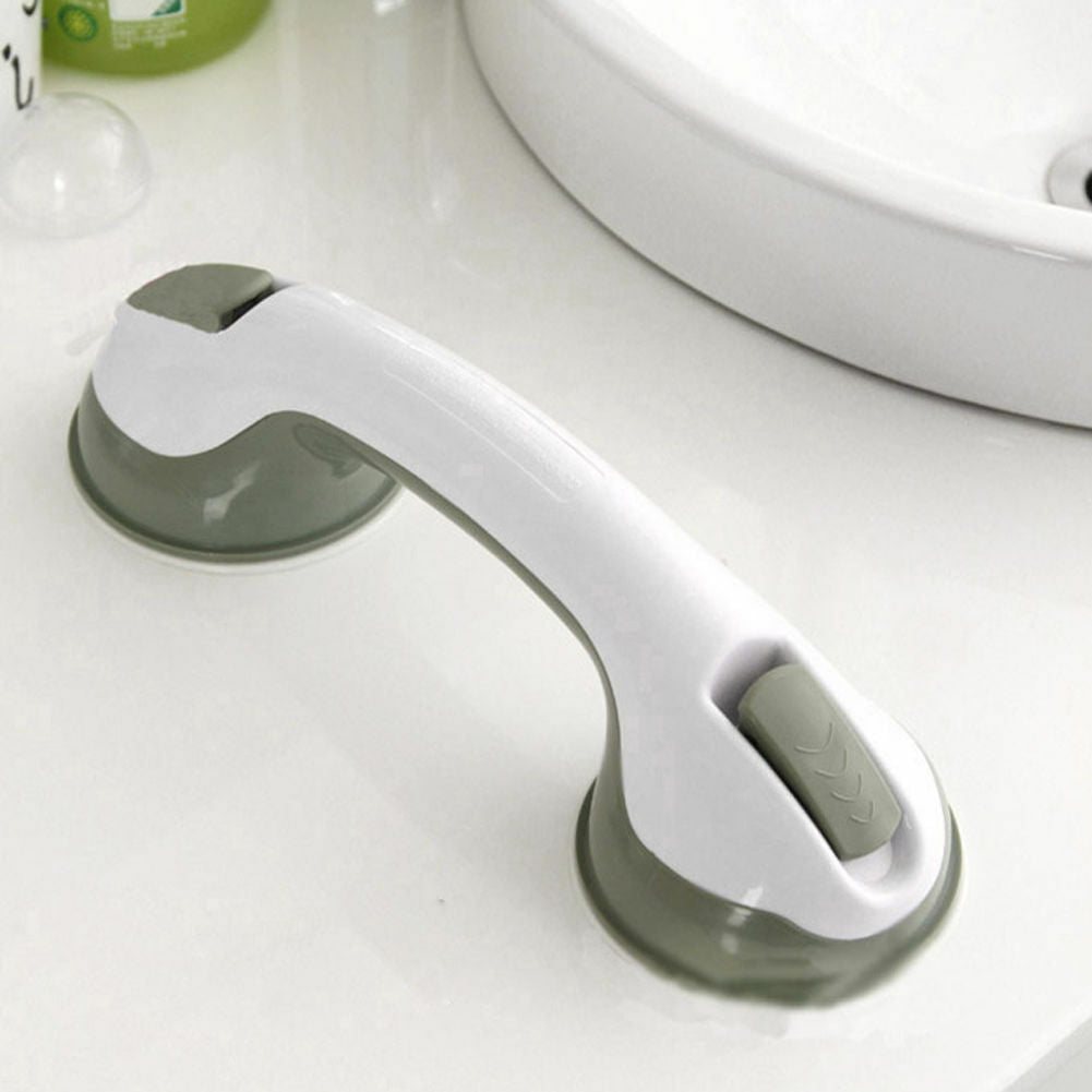 Portable suction cup shower handle; easy-to-install bathtub rail for elderly assistance & shower safety.
