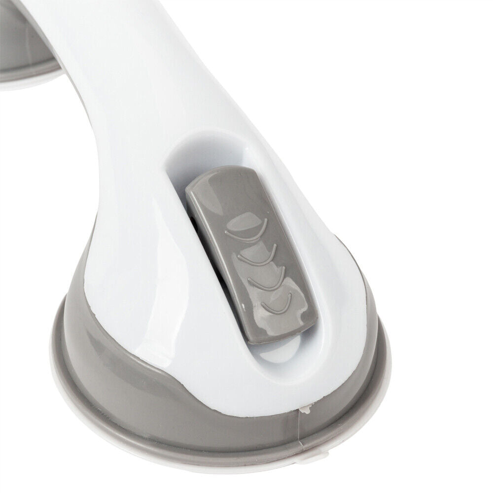 Secure suction shower handle, a sturdy mobility aid for enhanced bathroom safety & elderly fall prevention.