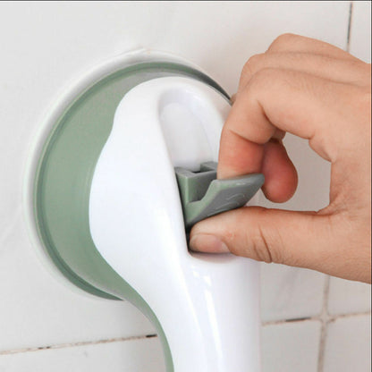 Durable suction bathroom grab bar, provides essential fall prevention & handicap support in showers & tubs.