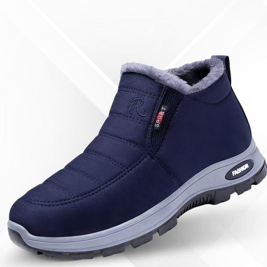 Stylish black women's orthopedic ankle boots, comfortable & supportive for winter.
