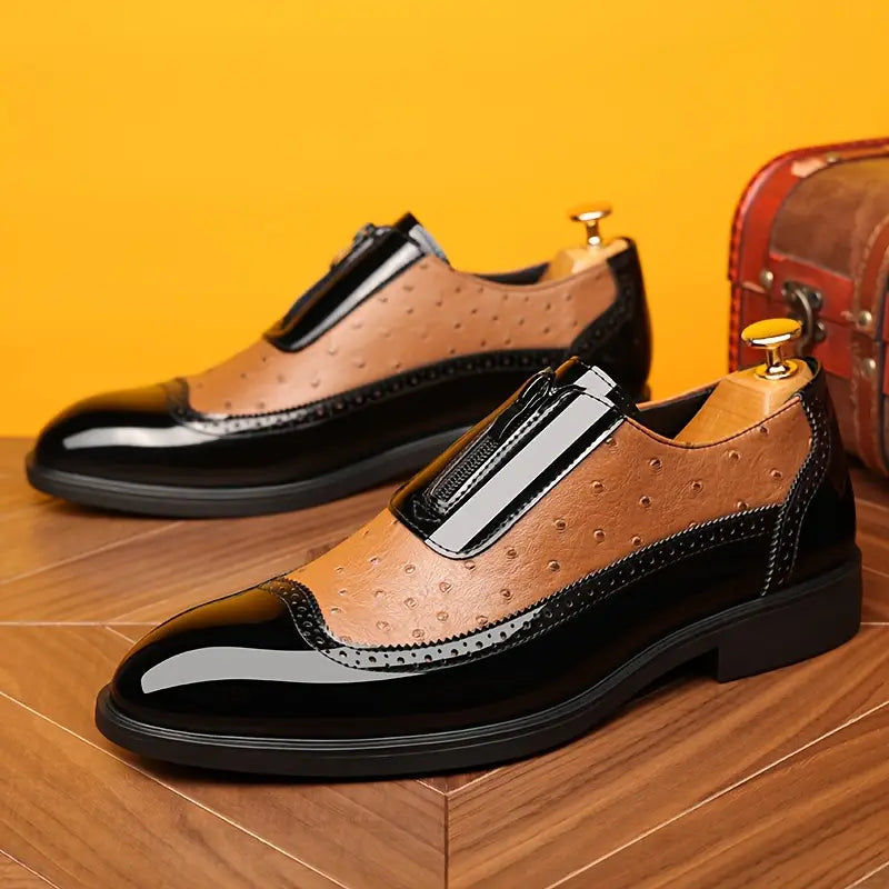 Premium men's formal footwear: sleek slip-on dress loafers for modern fashion.