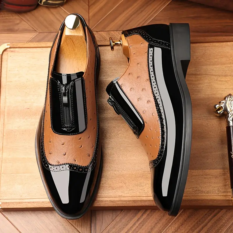 Elegant men's dress loafers with a slip-on design, ideal for smart casual and formal wear.