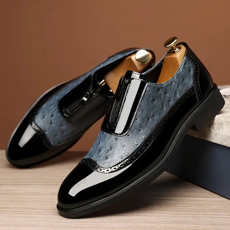 Men's fashionable slip-on dress loafers featuring a sophisticated design for versatile styling.