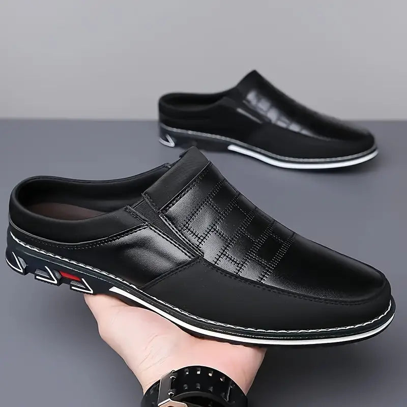 Comfortable men's slip-on mules, ideal everyday casual footwear for relaxed stylish wear & versatile use.