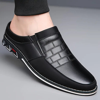 Versatile men's slip-on mules, combining sleek casual comfort with stylish everyday footwear design.