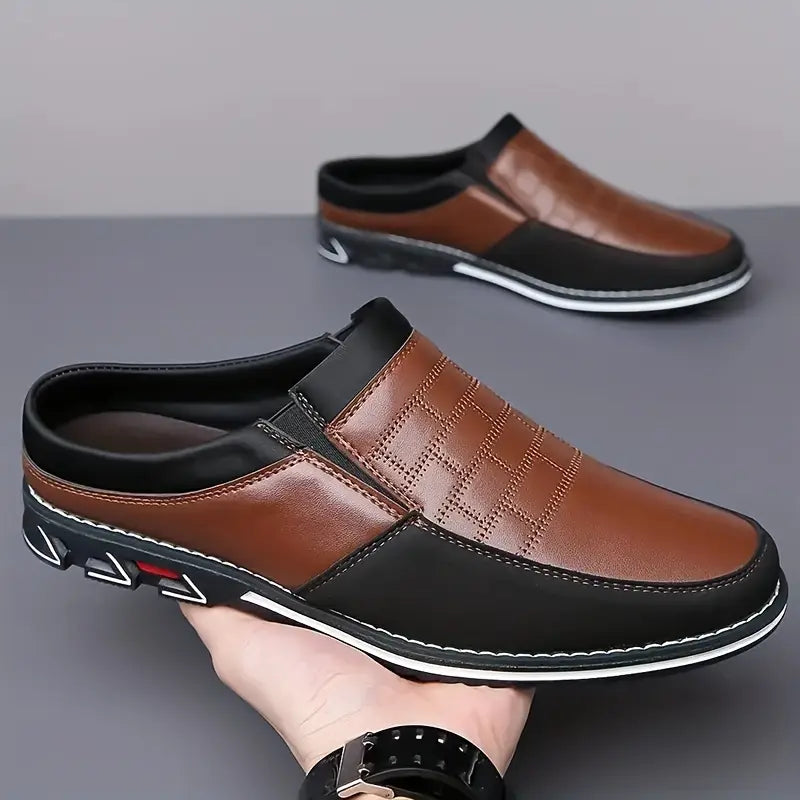 High-quality men's slip-on mules, offering superior everyday comfort and stylish casual footwear.