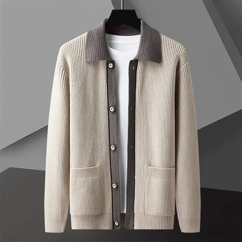 Stylish men's cardigan for cozy comfort. Perfect for casual wear and fall layering.