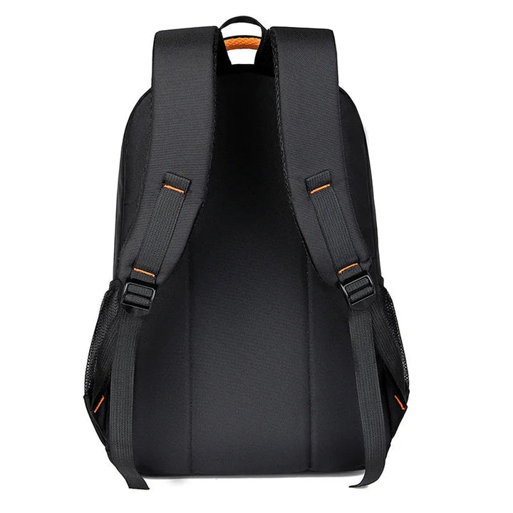 Open main compartment of a women's waterproof everyday backpack, showing spacious interior & sleeves.