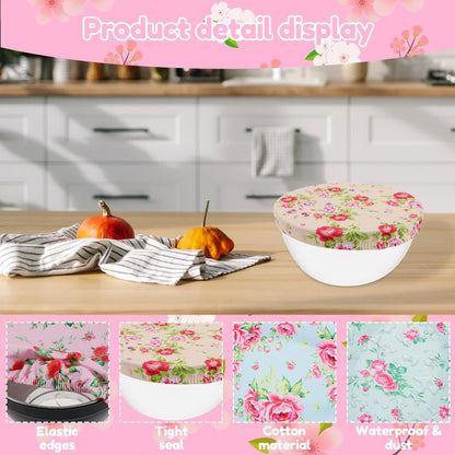 Complete 10-piece set of stylish reusable bowl covers for diverse food storage needs. Eco-friendly kitchen solution.