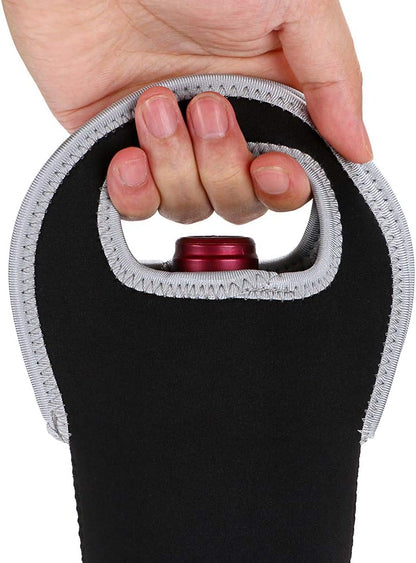 Stylish travel wine bag, insulated to protect 2 bottles, essential for road trips & vacations.