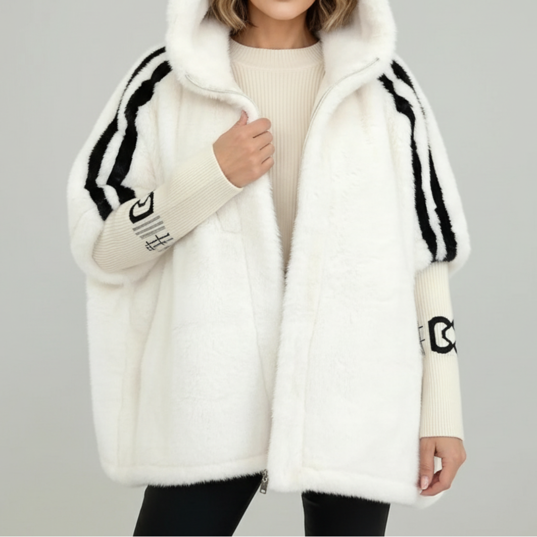Cozy women's winter parka jacket, designed with a warm hood for ultimate cold weather comfort and stylish outerwear fashion.